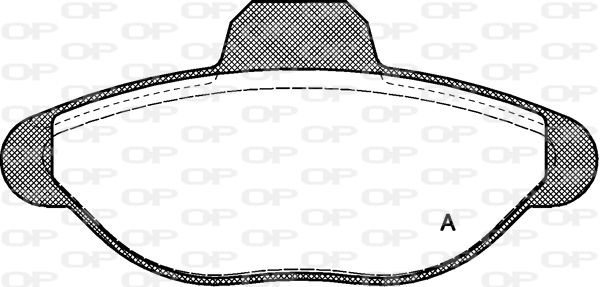 OPEN PARTS Комплект тормозных колодок, дисковый тормоз BPA0414.00